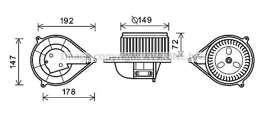 Electromotor, ventilatie interioara