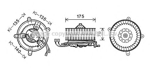 Electromotor, ventilatie interioara