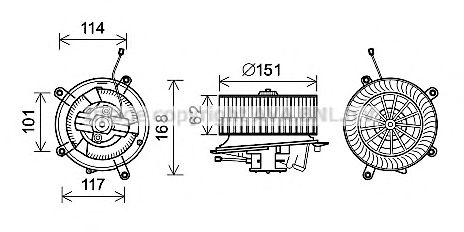 Electromotor, ventilatie interioara