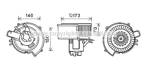 Electromotor, ventilatie interioara