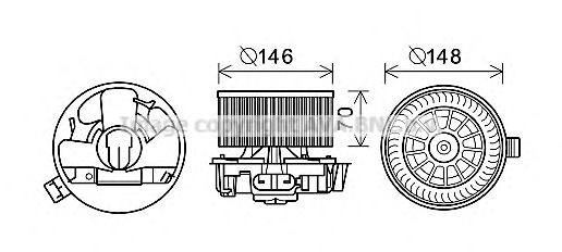 Electromotor, ventilatie interioara