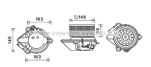 Electromotor, ventilatie interioara