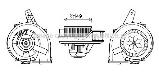 Electromotor, ventilatie interioara