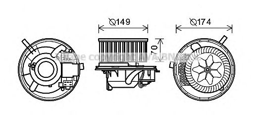 Electromotor, ventilatie interioara