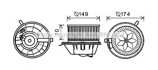 Electromotor, ventilatie interioara