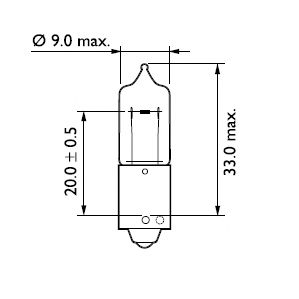 Bec, semnalizator HY21W 12V/21W BAW9S (orange)