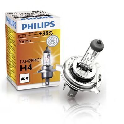 Bec far faza lunga H4 12V/60/55W +30% PHILIPS VISION