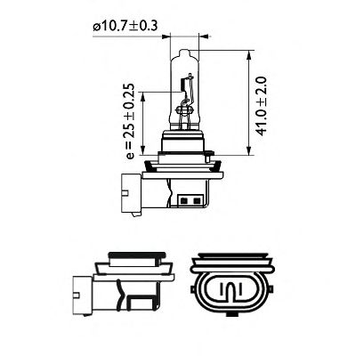 Bec far faza lunga H9 12V/65W PGJ19-5