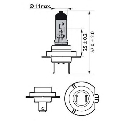 Bec far faza lunga 12V TWO-WHEELER LIGHTING