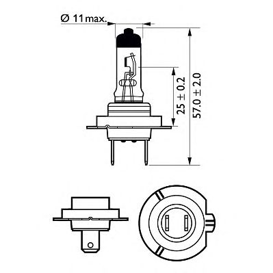 Bec far faza lunga PHILIPS H7 12V/55W PX26D +130 X-TREMEVISION