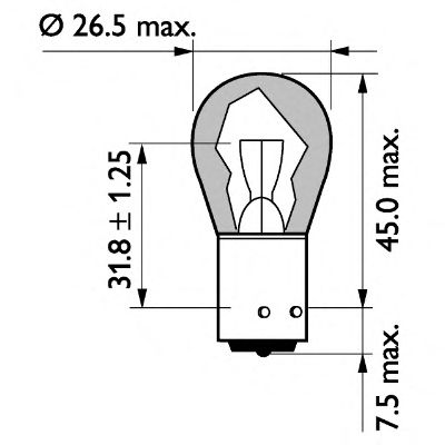 Bec, semnalizator PY21W 24V/21/5W MASTERLIFE BAU15S