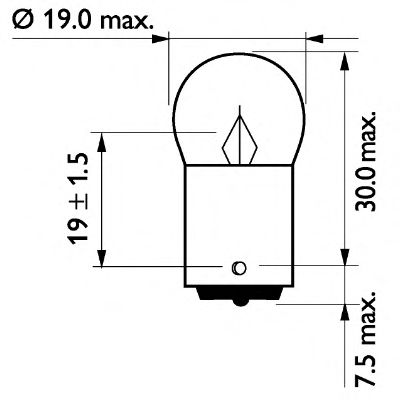 Bec, semnalizator R5W 24V/5W BA15S