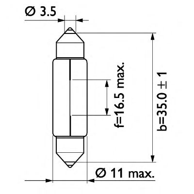 Bec, iluminare numar circulatie C5W 24V/5W BLISTER