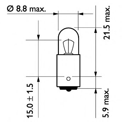 Bec, semnalizator T4W 24V/4W BA9S