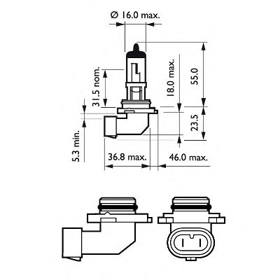 Bec, proiector ceata H10 12V/45W PY20D PHILIPS