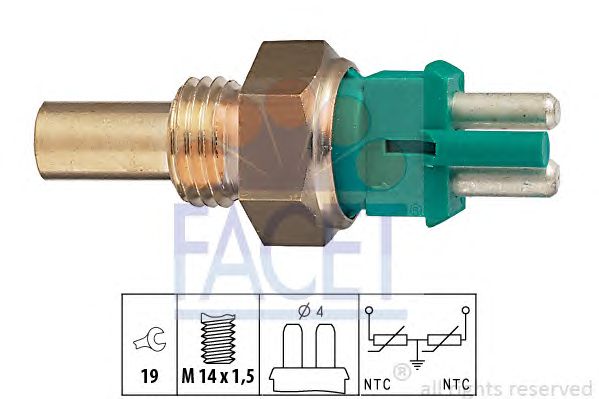 Senzor,temperatura lichid de racire MERCEDES-BENZ W124 300D/TD 4MATIC