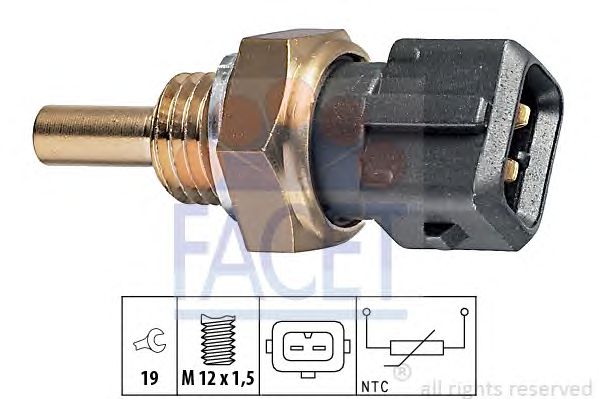 Senzor,temperatura lichid de racire FIAT PUNTO 75 1,2 94-