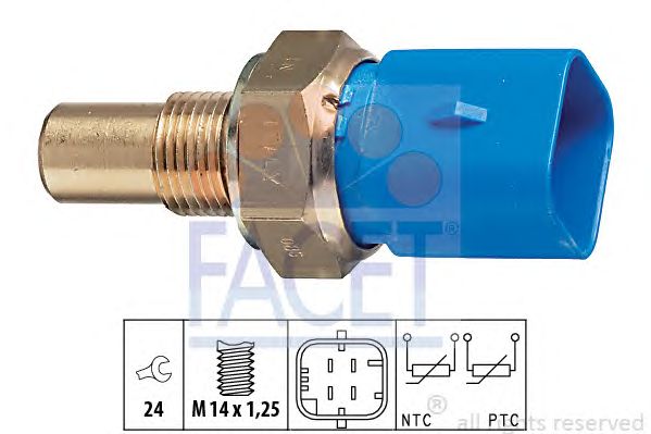 Senzor,temperatura lichid de racire PEUGEOT 206/306/PARTNER