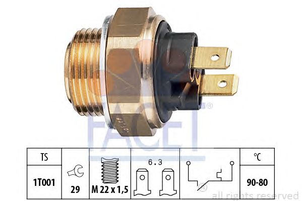 Comutator temperatura, ventilator radiator ALFA 33/164/SEAT MALAGA