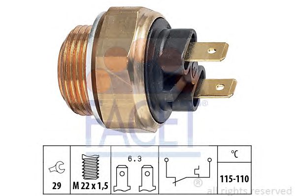 Comutator temperatura, ventilator radiator