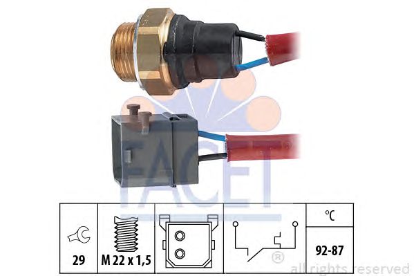 Comutator temperatura, ventilator radiator