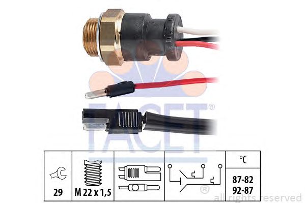 Comutator temperatura, ventilator radiator FIAT