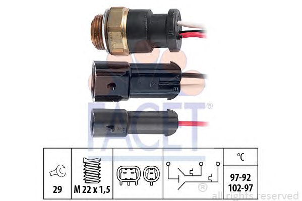 Comutator temperatura, ventilator radiator