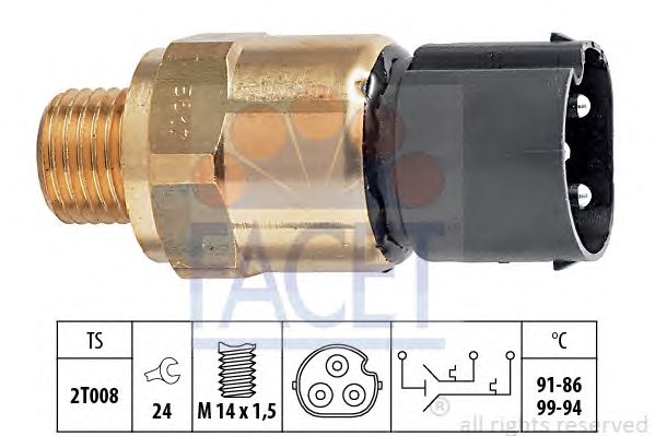 Comutator temperatura, ventilator radiator BMW 3/5/7/8 85- 97-92/90-