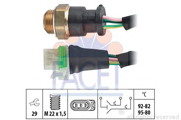 Comutator temperatura, ventilator radiator