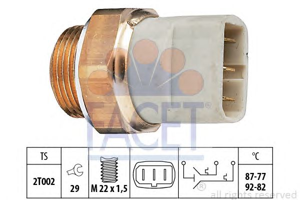 Comutator temperatura, ventilator radiator VW T4 91-94 2-82