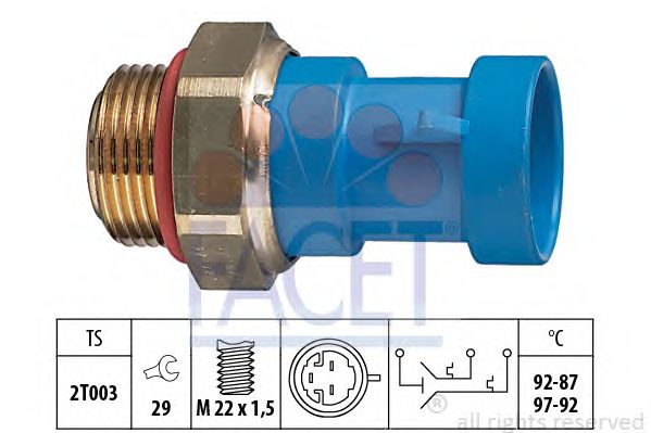 Comutator temperatura, ventilator radiator PEUGEOT BOXER 2,0I 95-