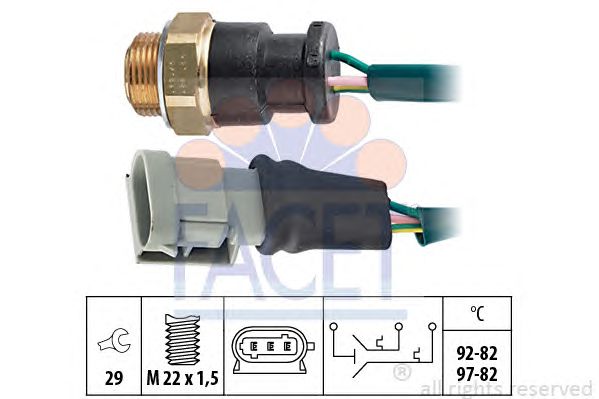 Comutator temperatura, ventilator radiator