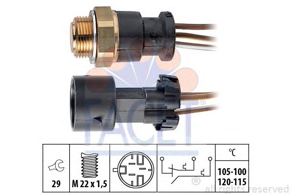 Comutator temperatura, ventilator radiator OPEL CORSA B 93-00