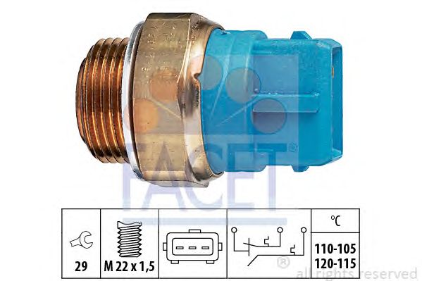 Comutator temperatura, ventilator radiator OPEL VECTRA 95-