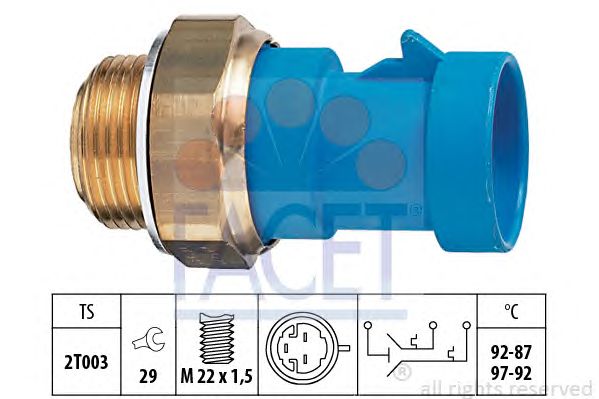 Comutator temperatura, ventilator radiator PEUGEOT BOXER 2,0I 95-