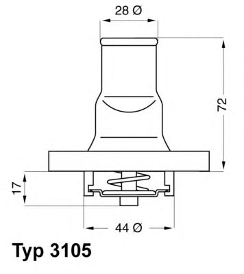 termostat,lichid racire FIAT 87C 1,1/1,2 PALIO/PUNTO/UNO