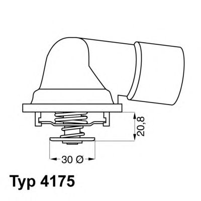 termostat,lichid racire OPEL 92C 2,5/3,0 V6 03/94-