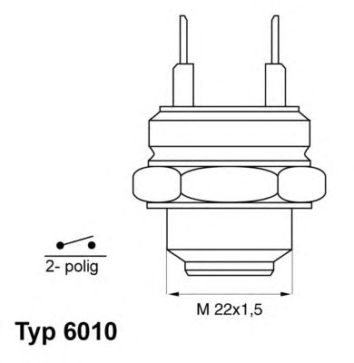 Comutator temperatura, ventilator radiator VW GOLF/POLO 78-85 92-87