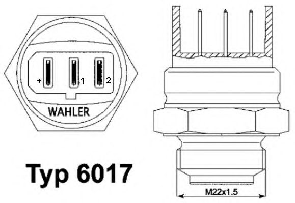 Comutator temperatura, ventilator radiator; Comutator temperatura, ventilator radiator