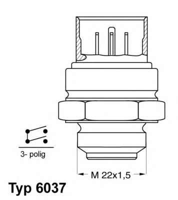 Comutator temperatura, ventilator radiator; Comutator temperatura, ventilator radiator