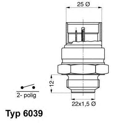 Comutator temperatura, ventilator radiator