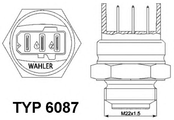 Comutator temperatura, ventilator radiator