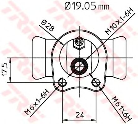 Cilindru receptor frana OPEL ASTRA/COMBO/CORSA/VECTRA 91- 19,05 MM