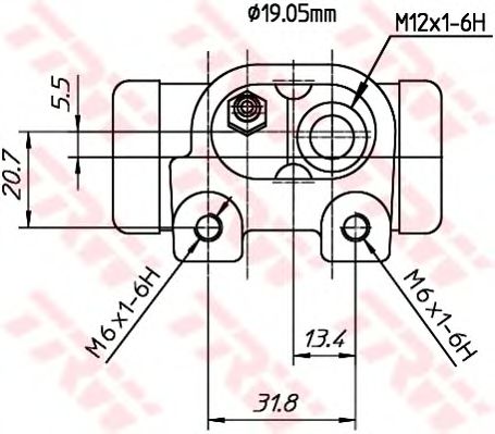 Cilindru receptor frana CITROEN C2 1,1 03-09 19 MM