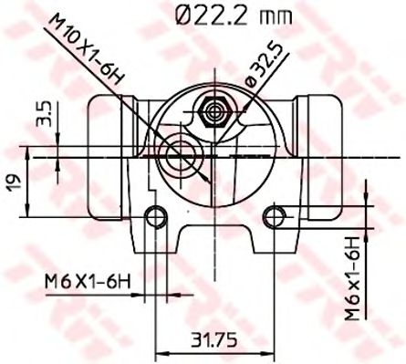 Cilindru receptor frana RENAULT/PEUGEOT/RENAULT R11, 80-95 22.2MM