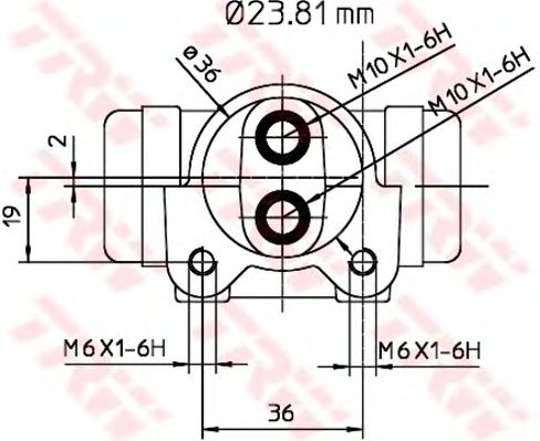 Cilindru receptor frana OPEL MOVANO 1,9-3,0 DTI 98- 23,8 MM