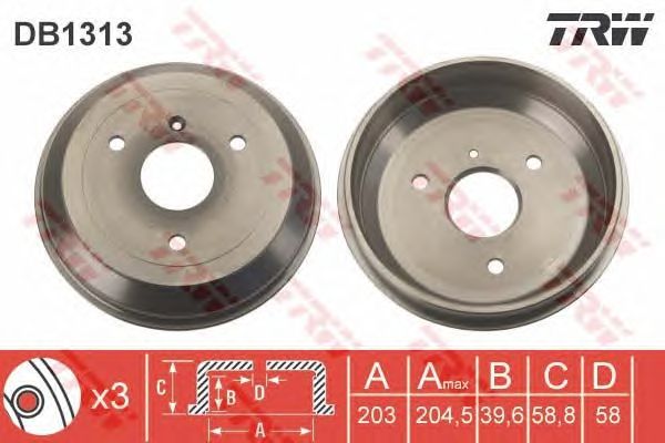 Tambur frana SMART FORTWO 07- 203 MM