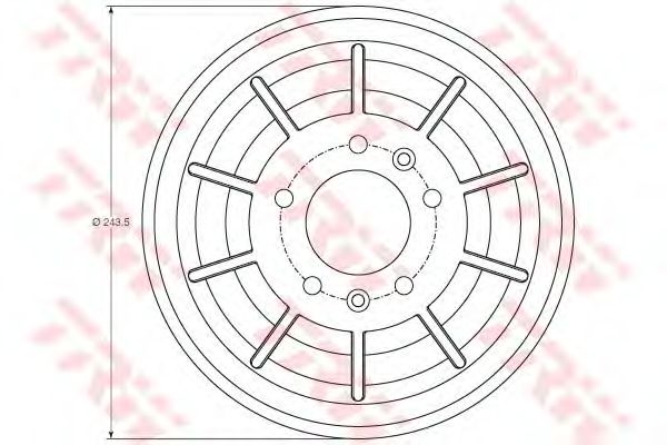 Tambur frana CITROEN JUMPY 1,6 HDI 07- 254 MM