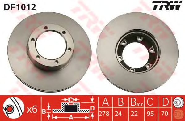 Disc frana RENAULT MASTER 80-98 278 X 24