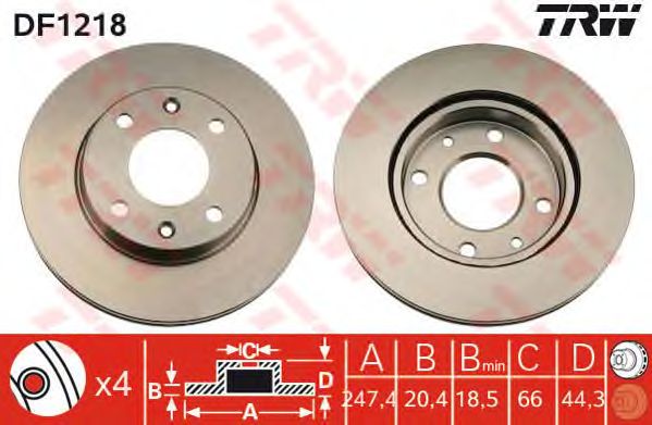 Disc frana PEUGEOT 205